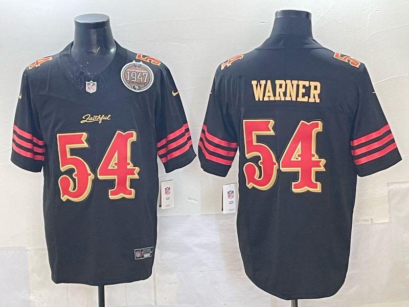 Men Nike San Francisco 49ers #54 Warner black Limited NFL 2025 Jersey 0012